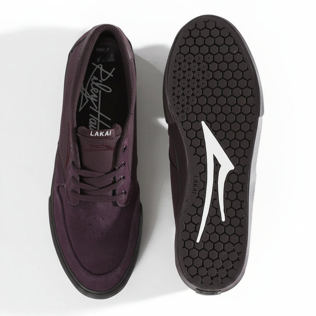 LAKAI - RILEY 3 BLACK CHERRY SUEDE